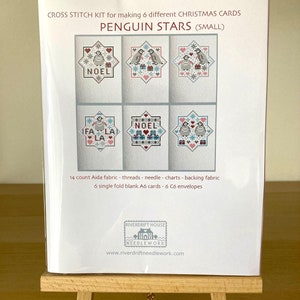KIT de 6 cartes de Noël au point de croix, Riverdrift House