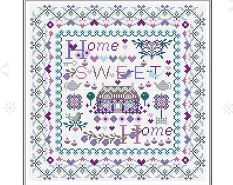 CROSS STITCH KIT Home Sweet Home Sampler by Riverdrift House