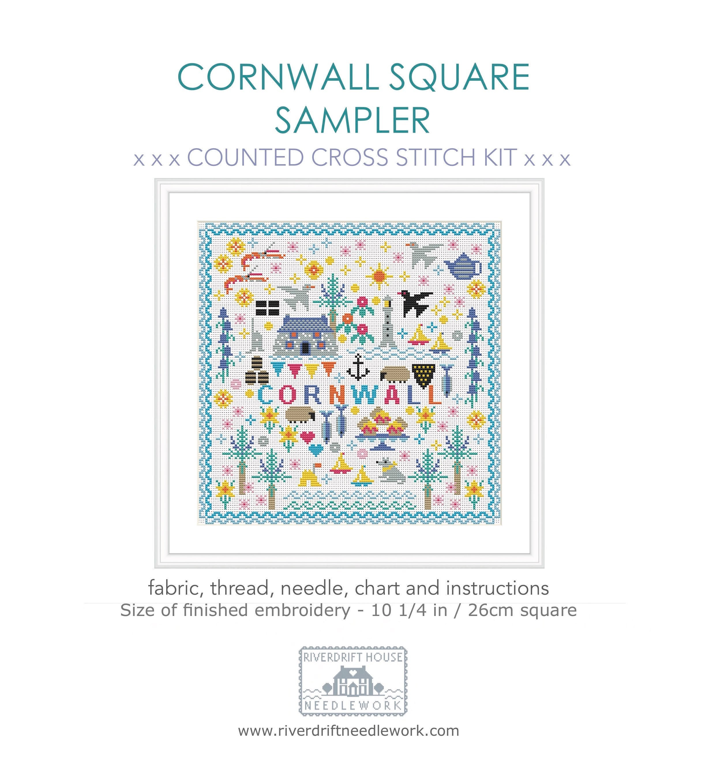 CROSS STITCH KIT Cornwall Square by Riverdrift House | Etsy