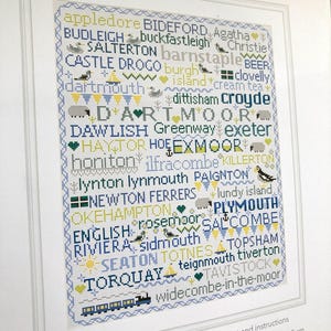 CROSS STITCH KIT Devon Birds & Words Sampler by Riverdrift House