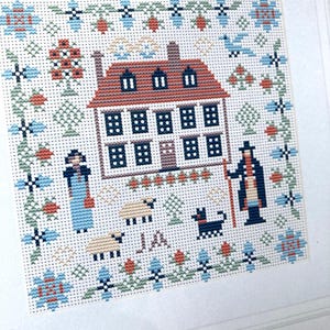CROSS STITCH KIT Mini Jane Austen Rectory, Steventon by Riverdrift House