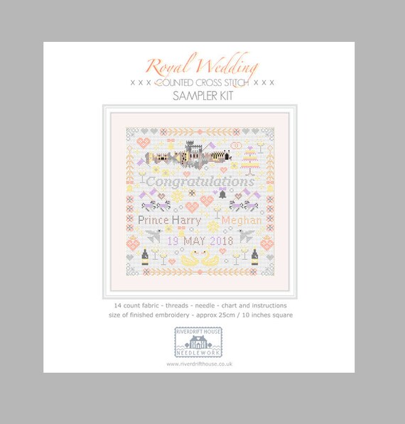 Cross stitch chart Harry /& Meghan nozze matrimonio campionatore solo Grafico
