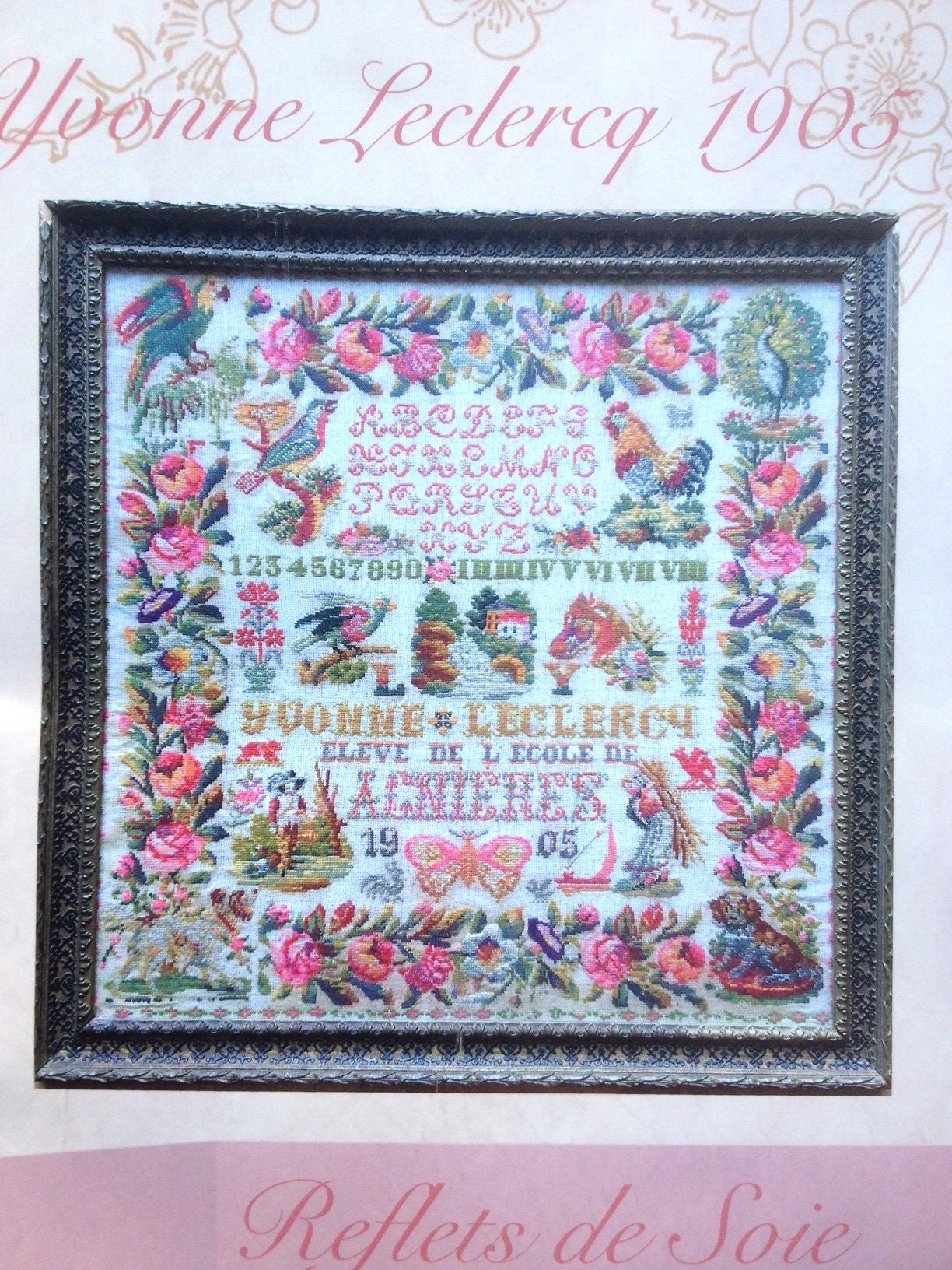 CROSS STITCH CHART Exceptional French Antique Sampler Etsy