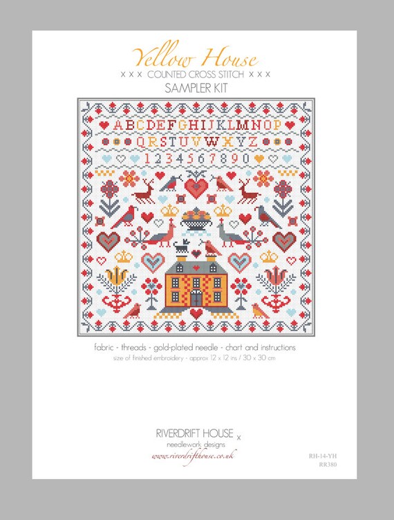 Bastel Kunstlerbedarf Home Is Where The Heart Is Counted Cross Stitch Sampler Kit By Riverdrift House Kreuzstickerei Soseteg It
