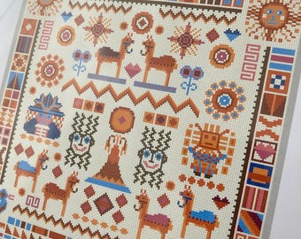 CROSS STITCH KIT (Aida Version) Inca Sampler by Riverdrift House