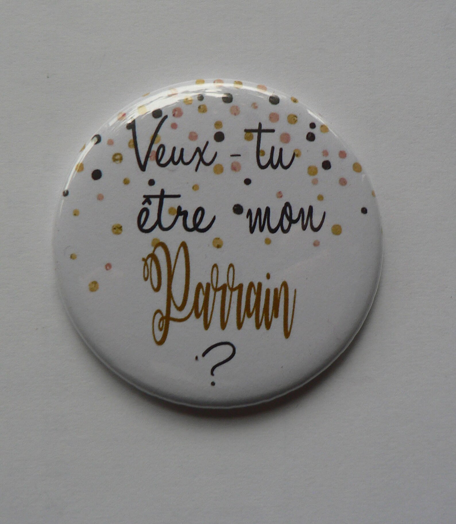 Porte-clés Cadeau Parrain/marraine - Message Personnalisé - Acier Inoxydable
