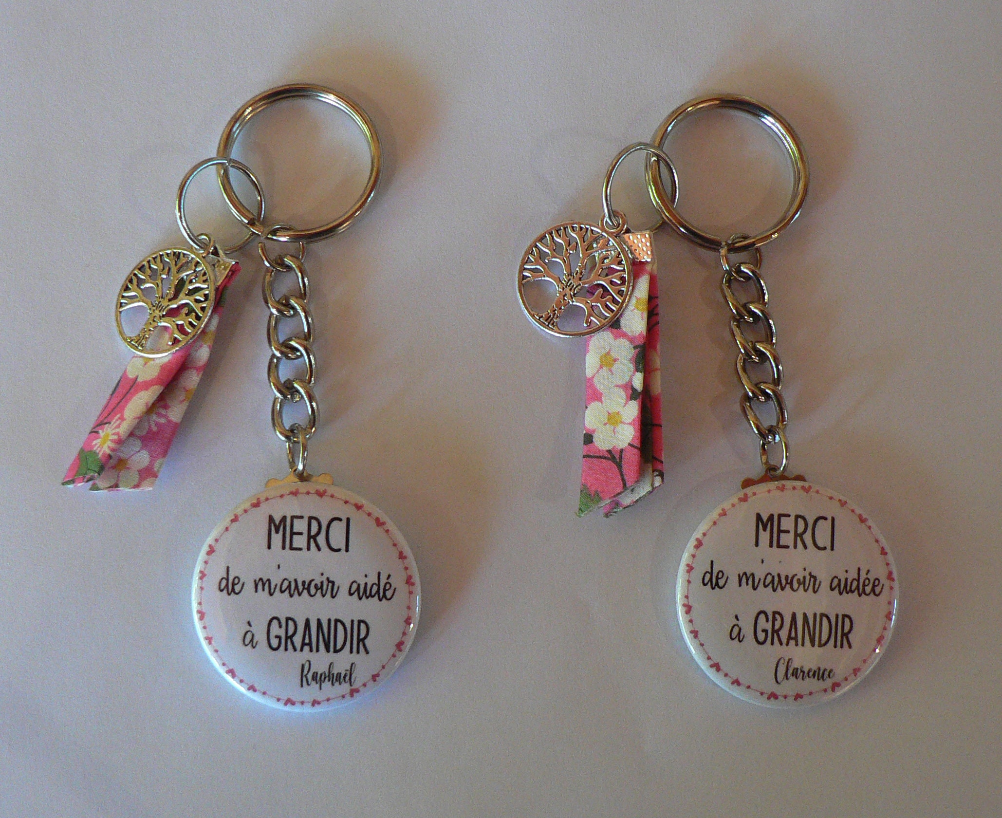 Cadeau nounou / Crèche / Miroir, magnet, porte-clé personnalisé / Girafe