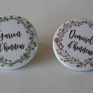 Damdemoiselle und Bräutigam Abzeichen Hochzeit Krone Champétre.