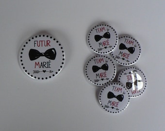 Kit Badges EVG  Noeud Papillon Mariage.