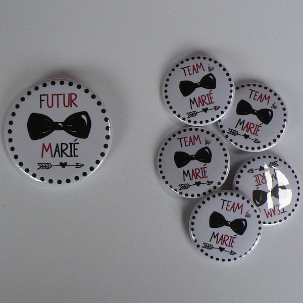 Kit Badges EVG  Noeud Papillon Mariage.