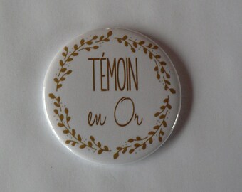 Super Gift Witness Witness Wedding Witness in Gold.