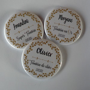 Super Witness Personalisiertes Witness Gift Hochzeitszeuge in Gold Shock Witness.