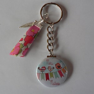 Gift Mistress Badge Sleutelhanger 38mm Dank u Meesteres Liberty roze.