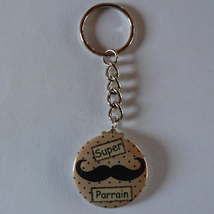Abzeichen-Keyring 38mm Super Sponsor Geschenk Taufe Sponsor.
