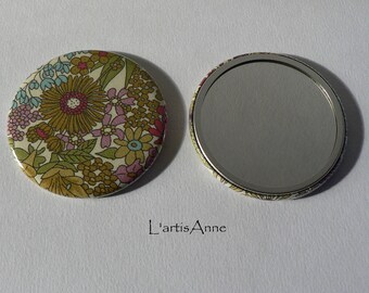 Miroir de poche Liberty Margaret Annie Sauge.