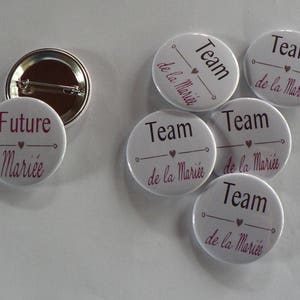 Kit Badges EVJF 38mm Accessory Wedding Organization Funeral Young Girl Life. image 1
