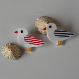 Sailor Seagull brooch. Les 2 couleurs