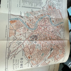 Ave Roma Immortalis, History of Rome, 1898, Francis Marion Crawford, red and gold cover, pull out map, Lusts of Emporers and Popes, noNfic image 6