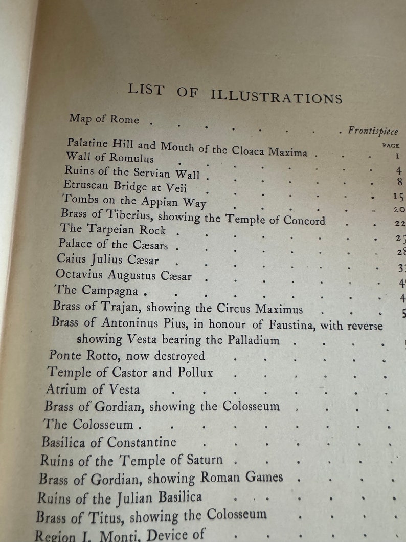 Ave Roma Immortalis, History of Rome, 1898, Francis Marion Crawford, red and gold cover, pull out map, Lusts of Emporers and Popes, noNfic image 8