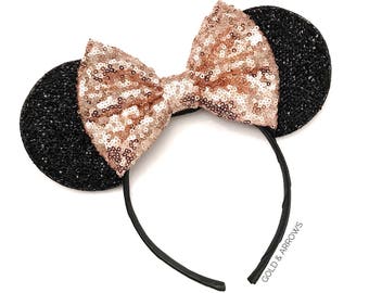 Rose Gold Minnie Mouse Ears, Rose Gold Mickey Mouse Ears , Disney Ears, Disney Rose Gold, Disney Rose Gold Mickey Ears, Disney Vacation Ears