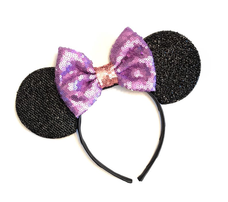 Sparkly Mickey Ears Headband Red and Yellow Mouse Ears Rapunzel Mickey Ears Sparkle Mouse Ears Mickey Ears Min Sparkle Minnie Ears