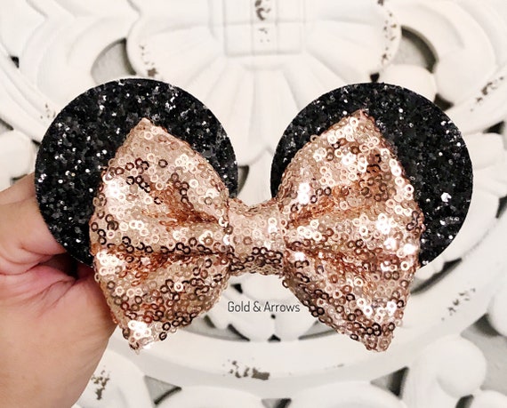 Minnie Ears Bow, Rose Gold Mouse Ears Headband, Minnie  display picture 1