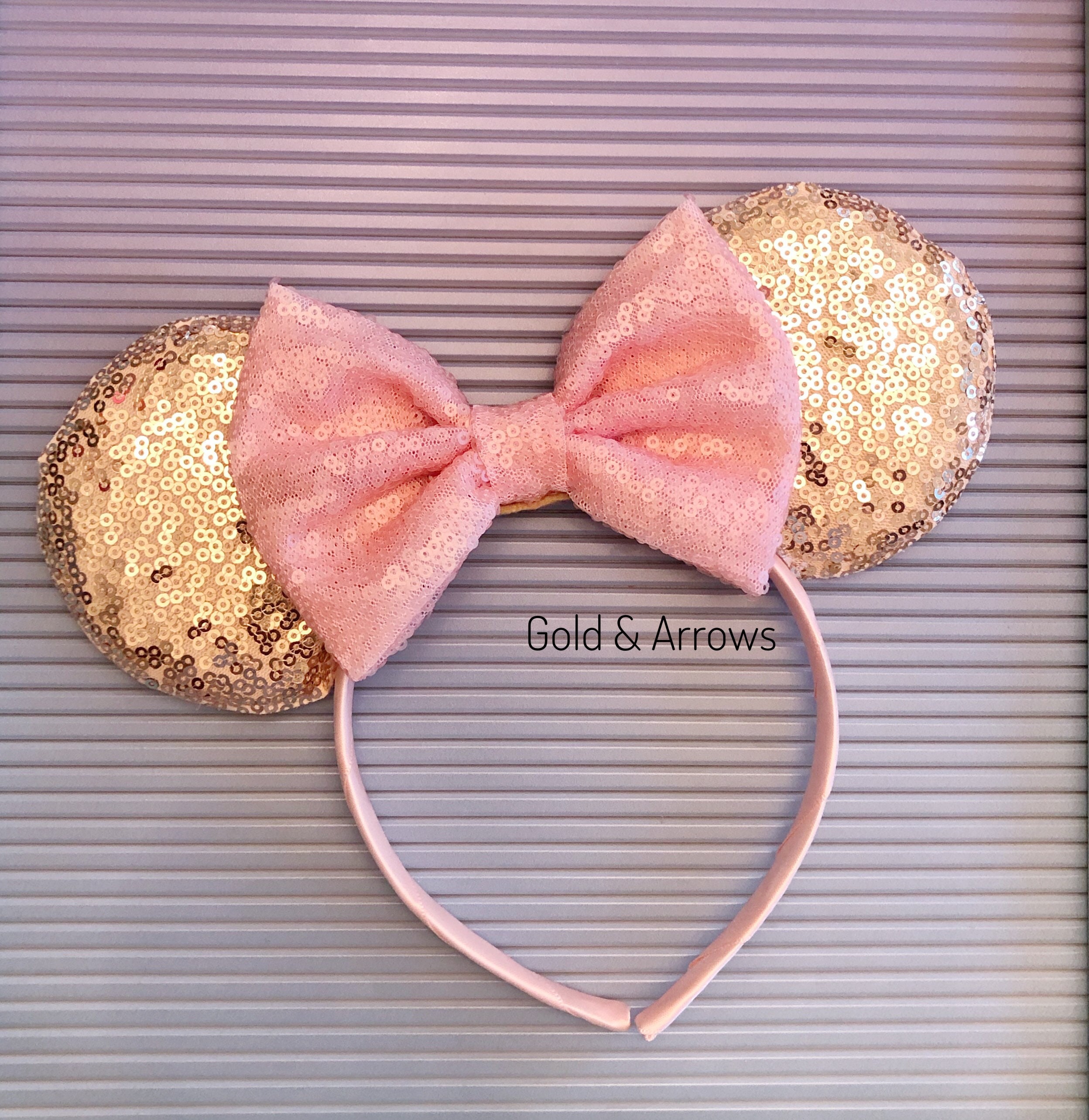 Disney Minnie Mouse Rose Gold Bow Headband and Clutch Set Disney Parks - Minnie Mouse Ears Headband- Sequined Rose  main image 2