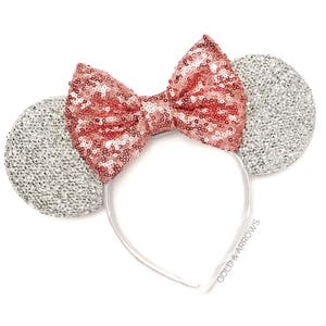 Pink Minnie Ears, Pink Mickey Ears, Pink Disney Ears, Pink Minnie Mouse Ears, Pink Bridal Ears