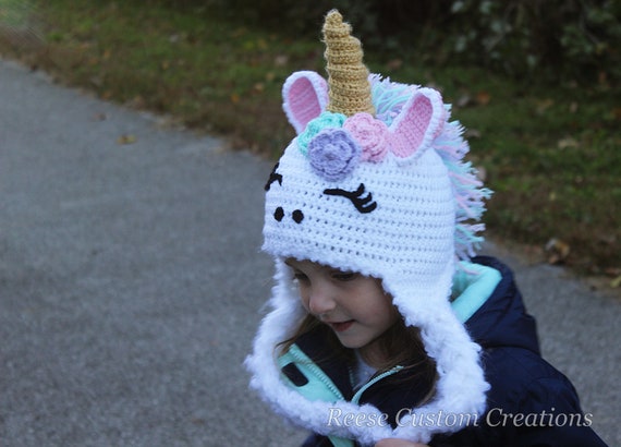 Cappello unicorno all'uncinetto. Corno di unicorno dorato | Etsy Italia