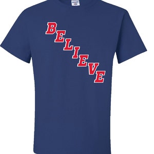 2025 New York Rangers T-Shirt - Believe -  2025 Stanley Cup Playoff T-Shirt
