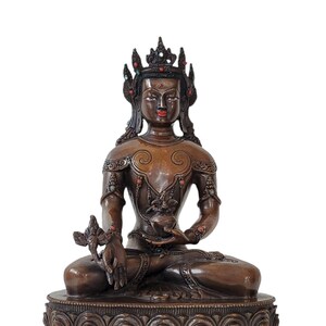 10&quot; Handmade Beautiful Maitreya Buddha/ Medicine Buddha / Sangye Statue for Prayers and Meditation Tibetan Buddhism