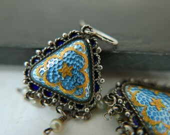 Broche Bressane En émail Polychrome - Bijou Ancien Français - Occasion