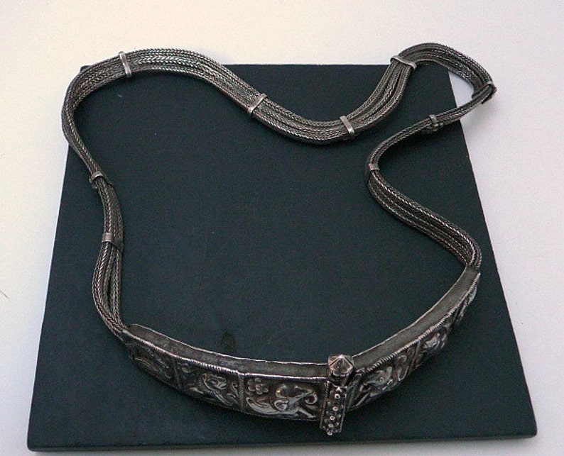 Antique Rajasthan India Silver Belt / Fine Silver Belt 30 | Etsy