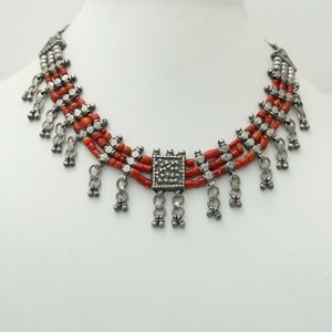 Old Yemen Choker Necklace, Bedouin Necklace,  Vintage Tribal Ethnic Jewelry