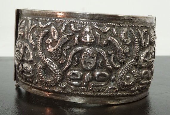 Antique Silver Kada Bangle Single – Joharcart