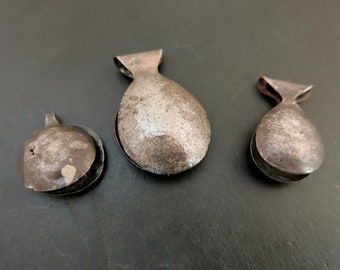 Pre Columbian Silver Tweezers: Ancient Grooming Tools, Set of Three