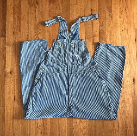 big smith striped overalls