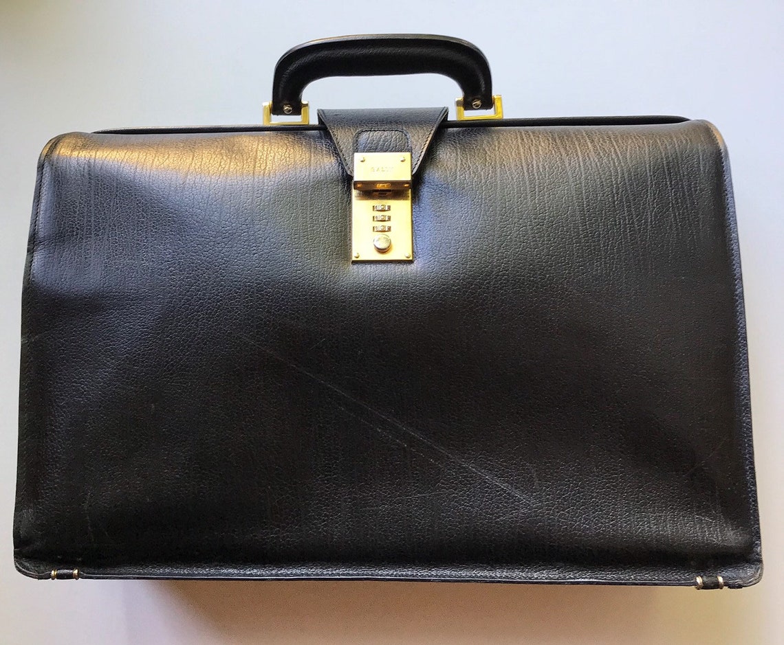 BALLY Attache Briefcase Pebbled Leather Suede Gatemouth Doctor | Etsy