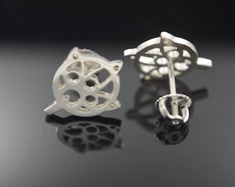 Yuna Wand Symbol Earrings hand made on Sterling Silver .925