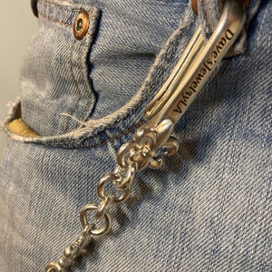 Fleur de Lis Wallet Chain Sterling Silver .925 Flor de lis