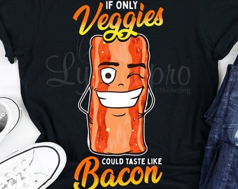 Funny Bacon T-Shirt | Bacon Shirt | Bacon Gift | Bacon Lover | Bacon Strip Graphic Tee | Short-Sleeve Unisex T-Shirt | Plus Sizes Available