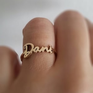 Name Ring, 14K SOLID gold, Gold Mrs Ring, wedding band, custom name ring, personalized ring, monogram ring, anniversary, love, bridal, gift