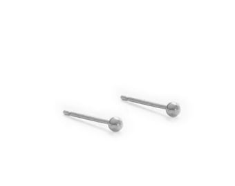 14k SOLID Gold, Tiny Stud Earrings, Tiny 3mm Ball Studs, Small Stud Earrings, Dainty Earrings, Small Studs, White Gold, 3mm Ball Studs