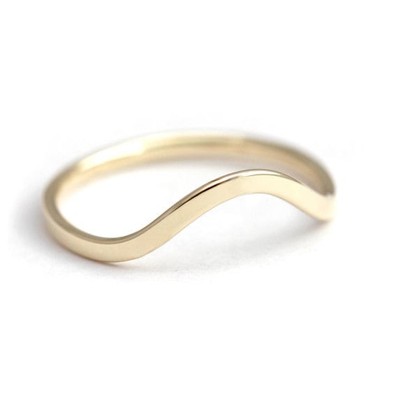 Curved gold cheap band