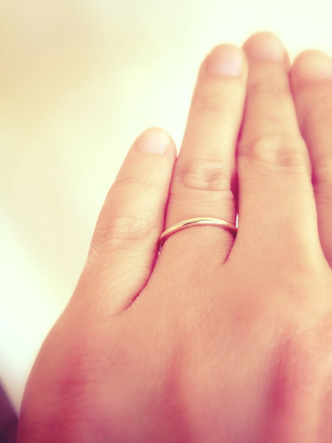 1.5mm Wedding Band SOLID 14K Gold Thin Wedding Band Etsy