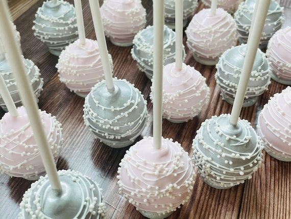 Pink and Platinum Cake Pops Il_570xn
