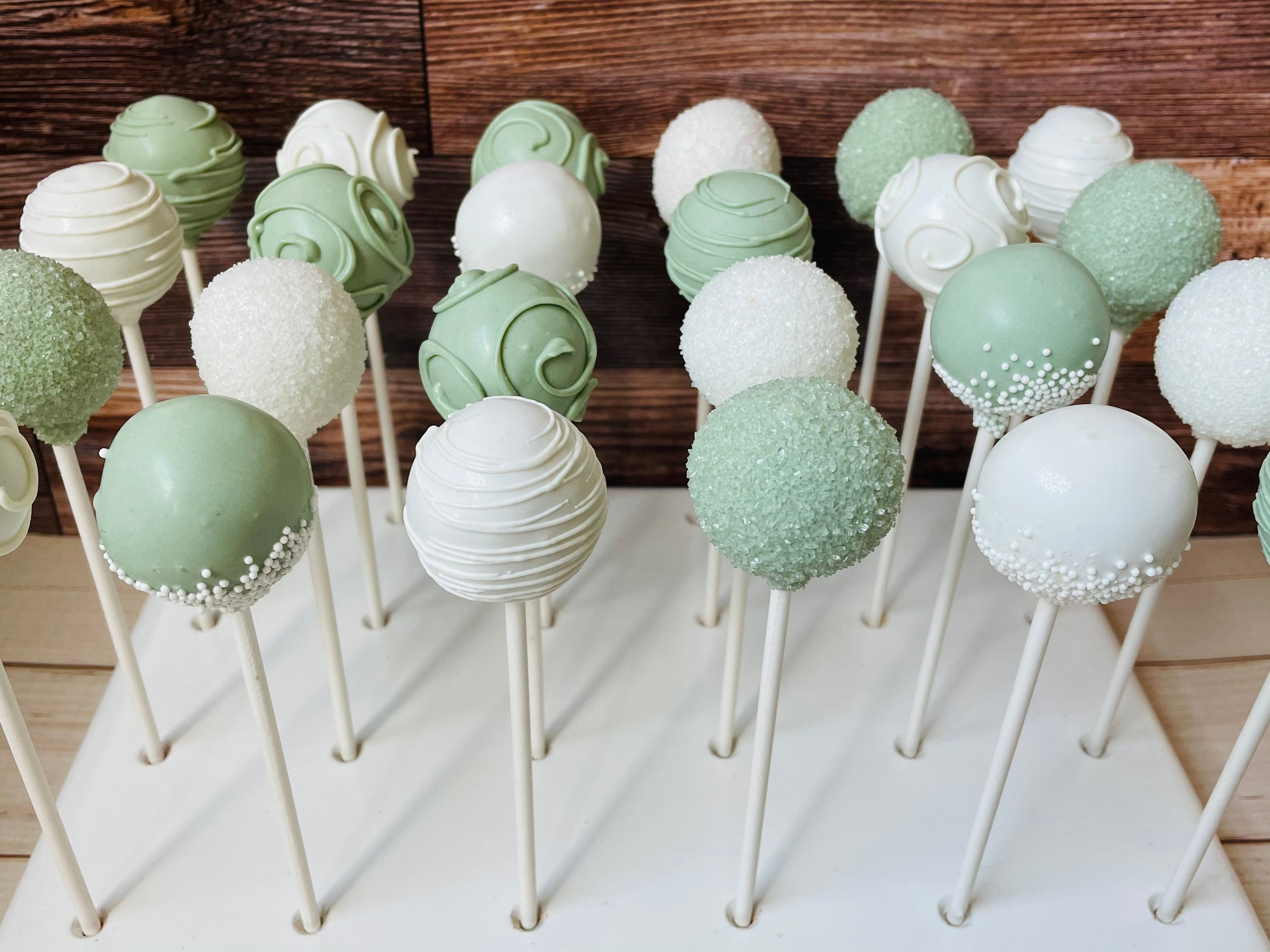 Sage Green & White Cake Pops Etsy Canada