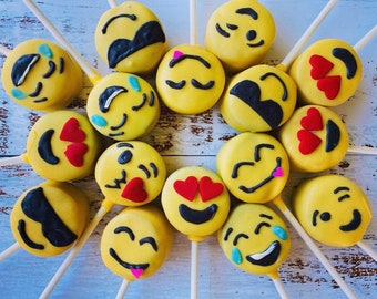 Emoji Inspired Cake Pops