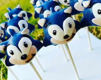 Sonic Inspired Cake Pops, kids birthday gifts