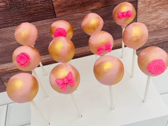 Shabby Chic Cake Pops, cute girl birthday gift, girls birthday decors, shabby chic gift Il_570xn